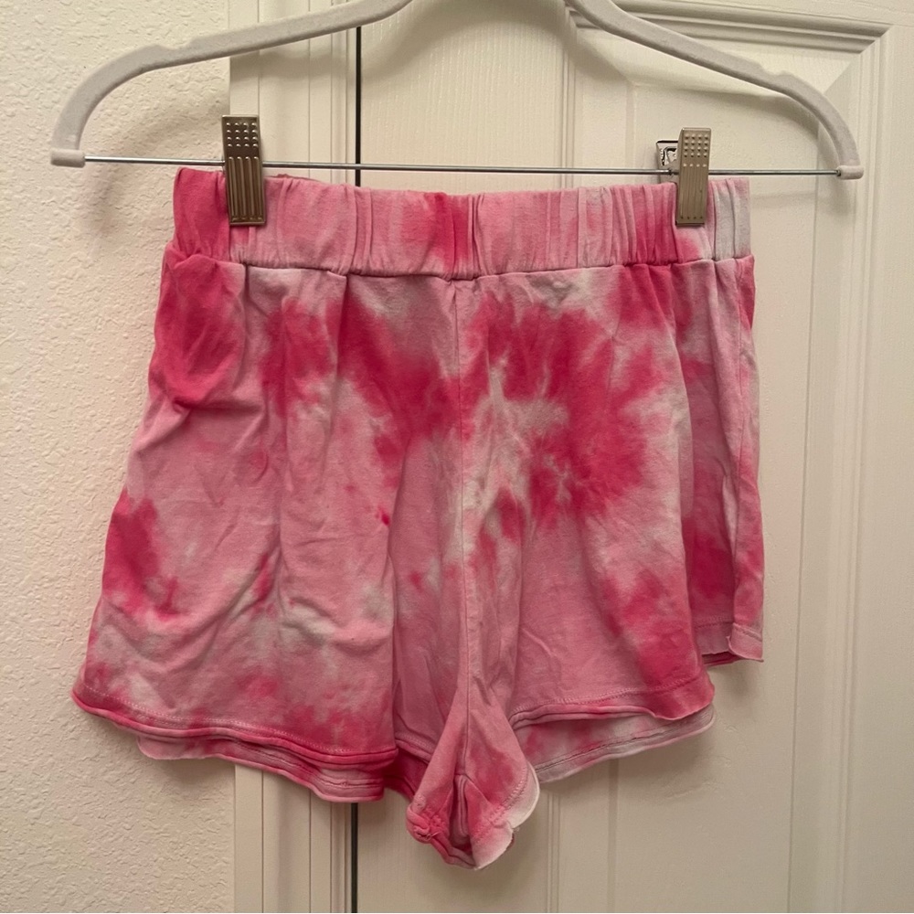 pacsun LA Hearts pink tie dye lounge shorts 💗☁️🤍